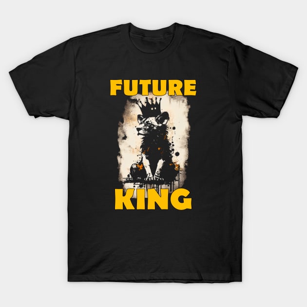 Lion Cub With Crown "Future King" T-Shirt by Butterfly Venom